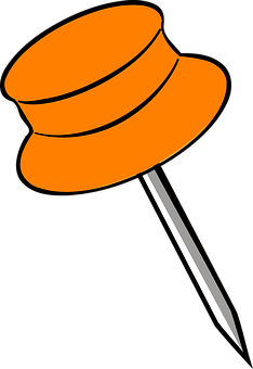 Orange Pin Cushion Graphic PNG with transparent background
