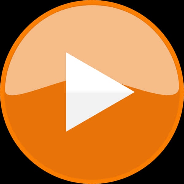 Orange Play Button Icon 600x600 PNG image with a transparent background, free high-resolution download
