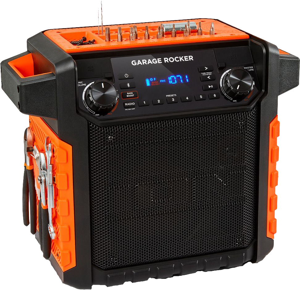 Orange Portable Jobsite Speaker