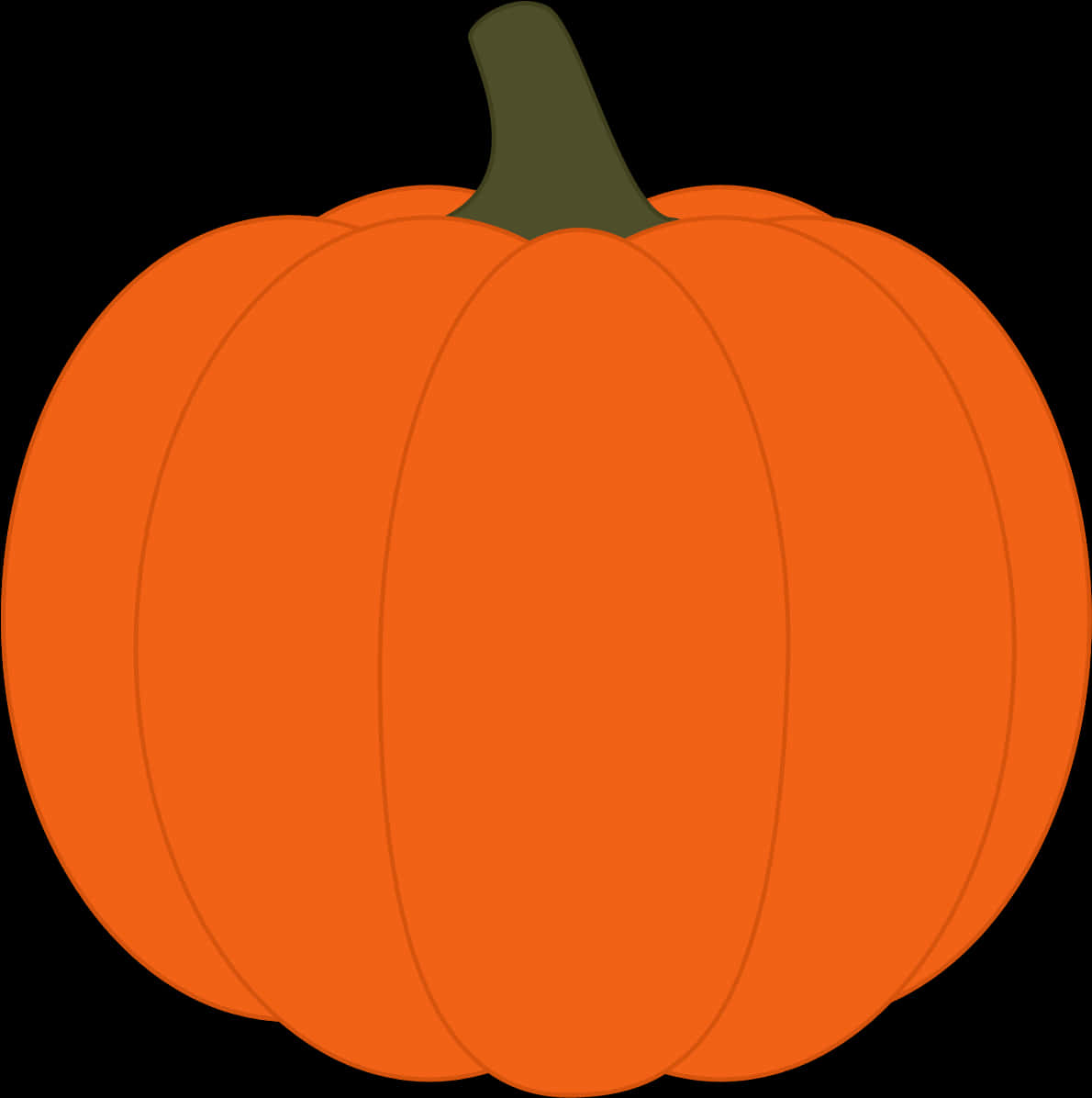 Orange Pumpkin Vector Illustration