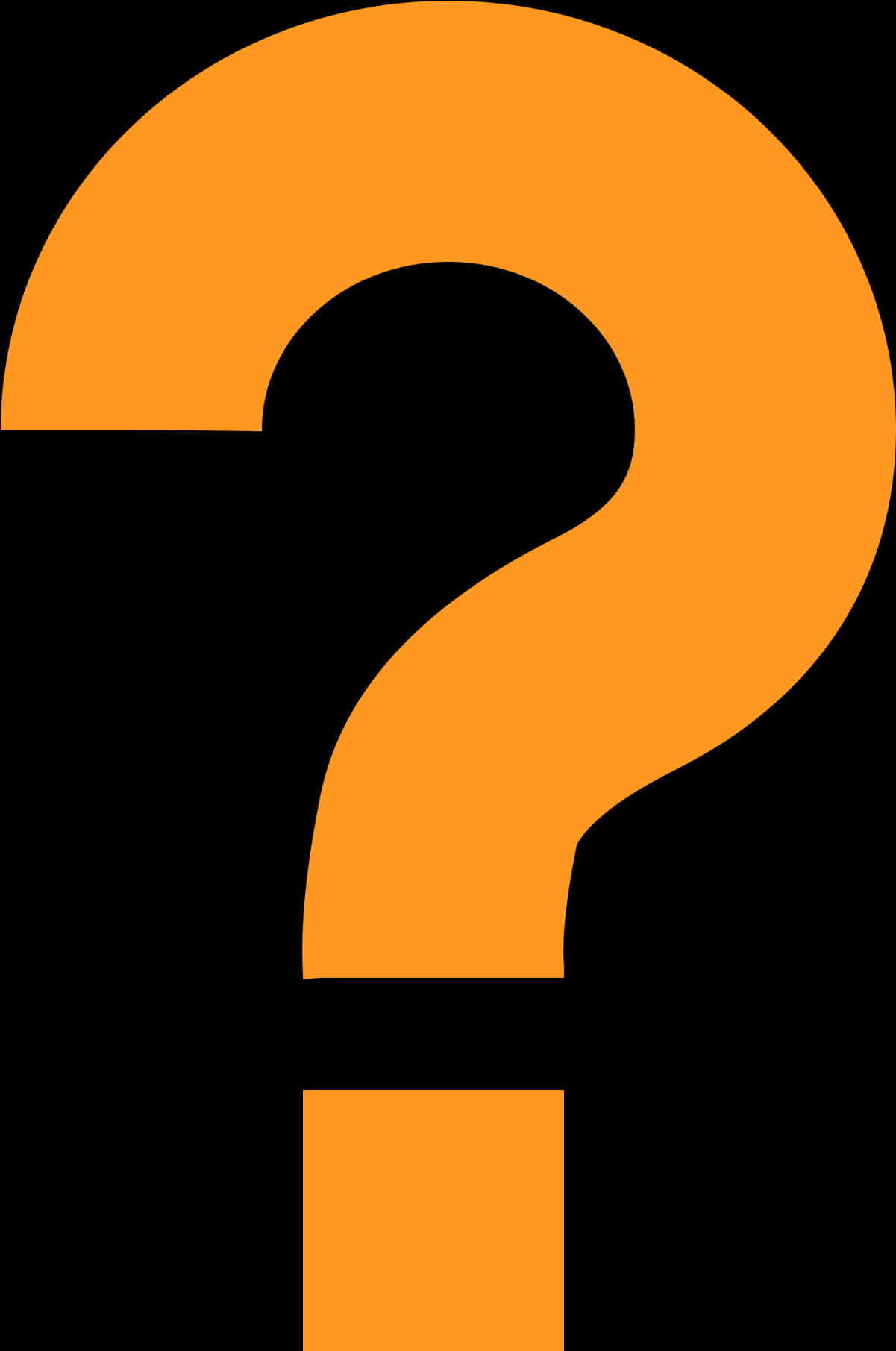 Orange Question Mark Graphic