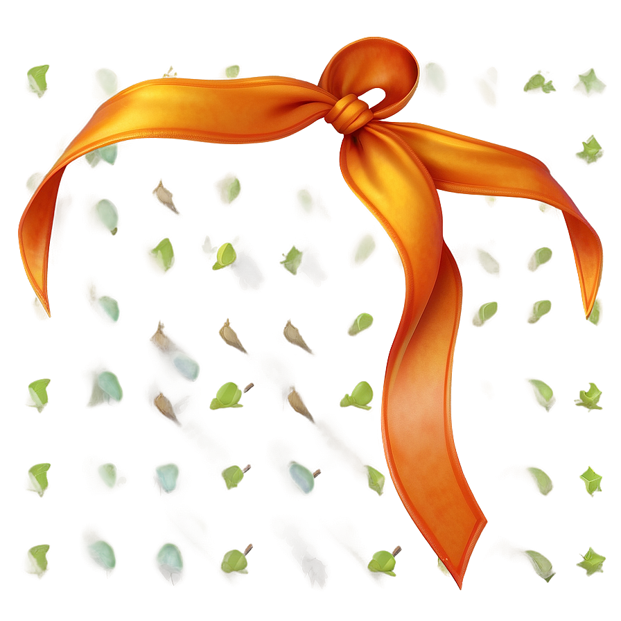 Orange Ribbon Curl Png 84