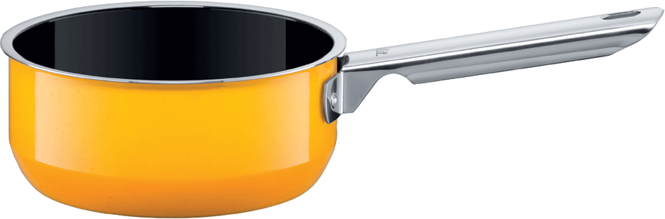 Orange Saucepan Stainless Steel Handle PNG image with a transparent background, free high-resolution download