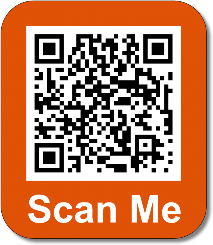 Orange Scan Me Q R Code