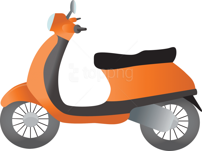 Orange Scooter Illustration