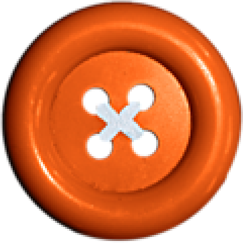 Orange Sewing Button