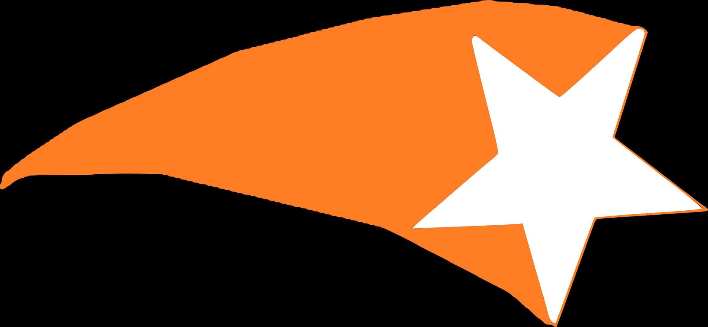 Orange Shooting Star Graphic