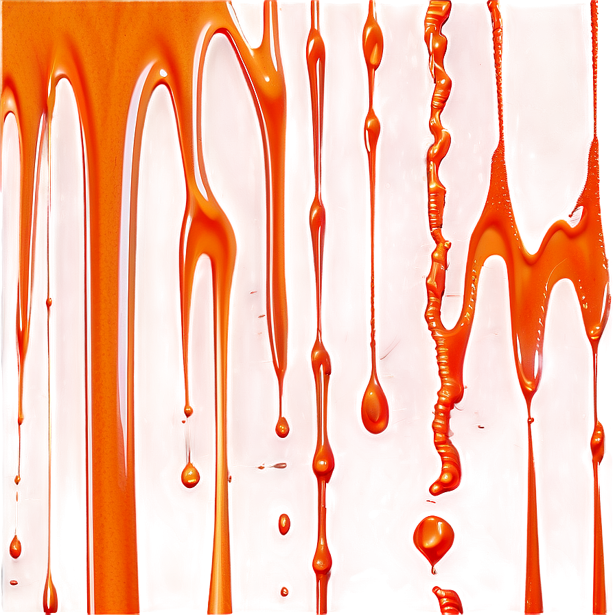 Orange Spray Paint Drip Png 23