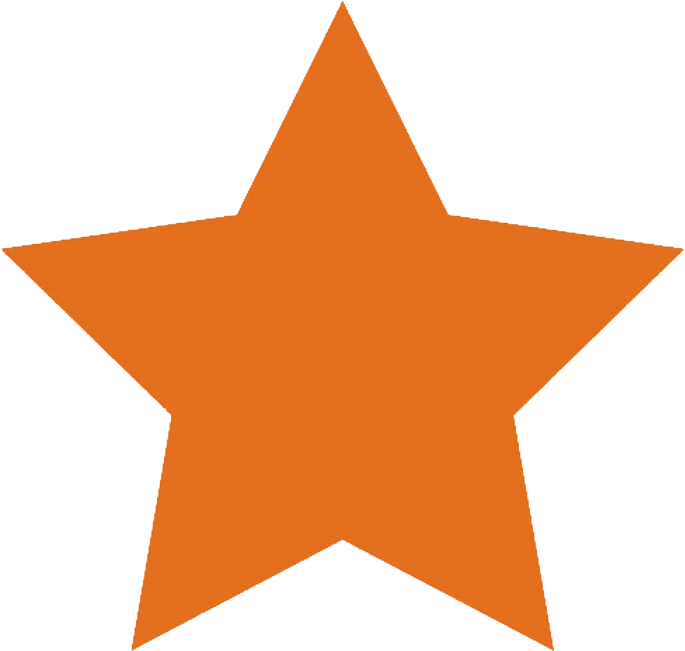 Orange Star Clipart