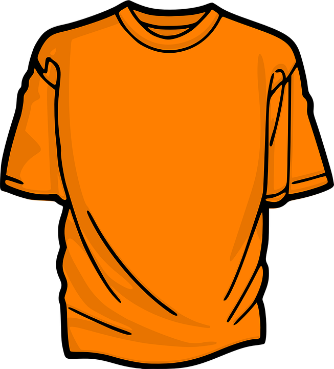 Orange T Shirt Graphic PNG with transparent background