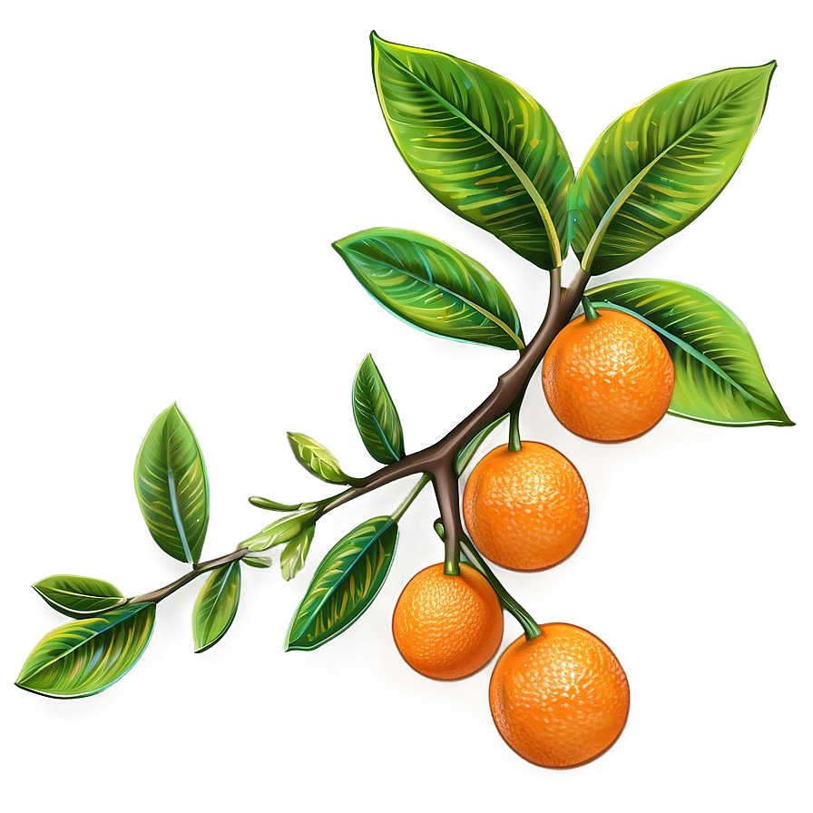 Orange Tree Branch Png 1