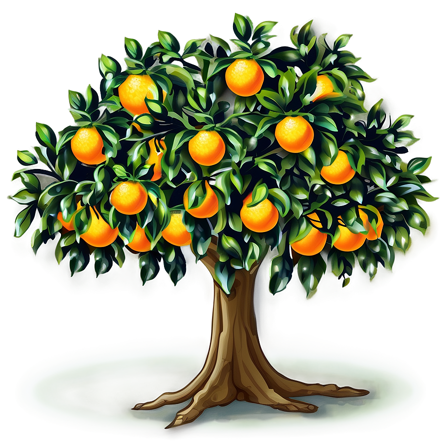 Orange Tree Clipart Png 06132024