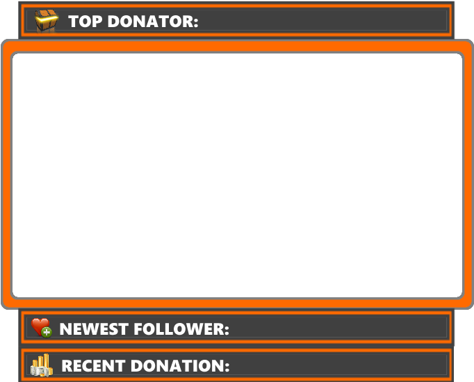 Orange Trimmed Streamer Webcam Overlay