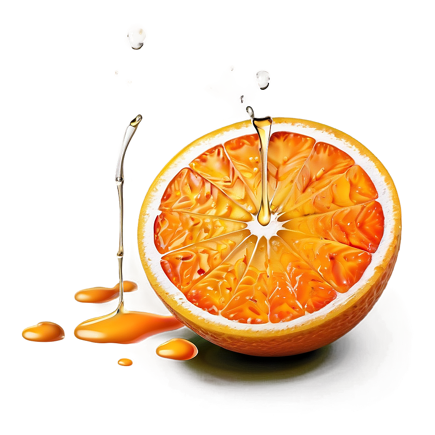 Orange With Dripping Juice Png 95