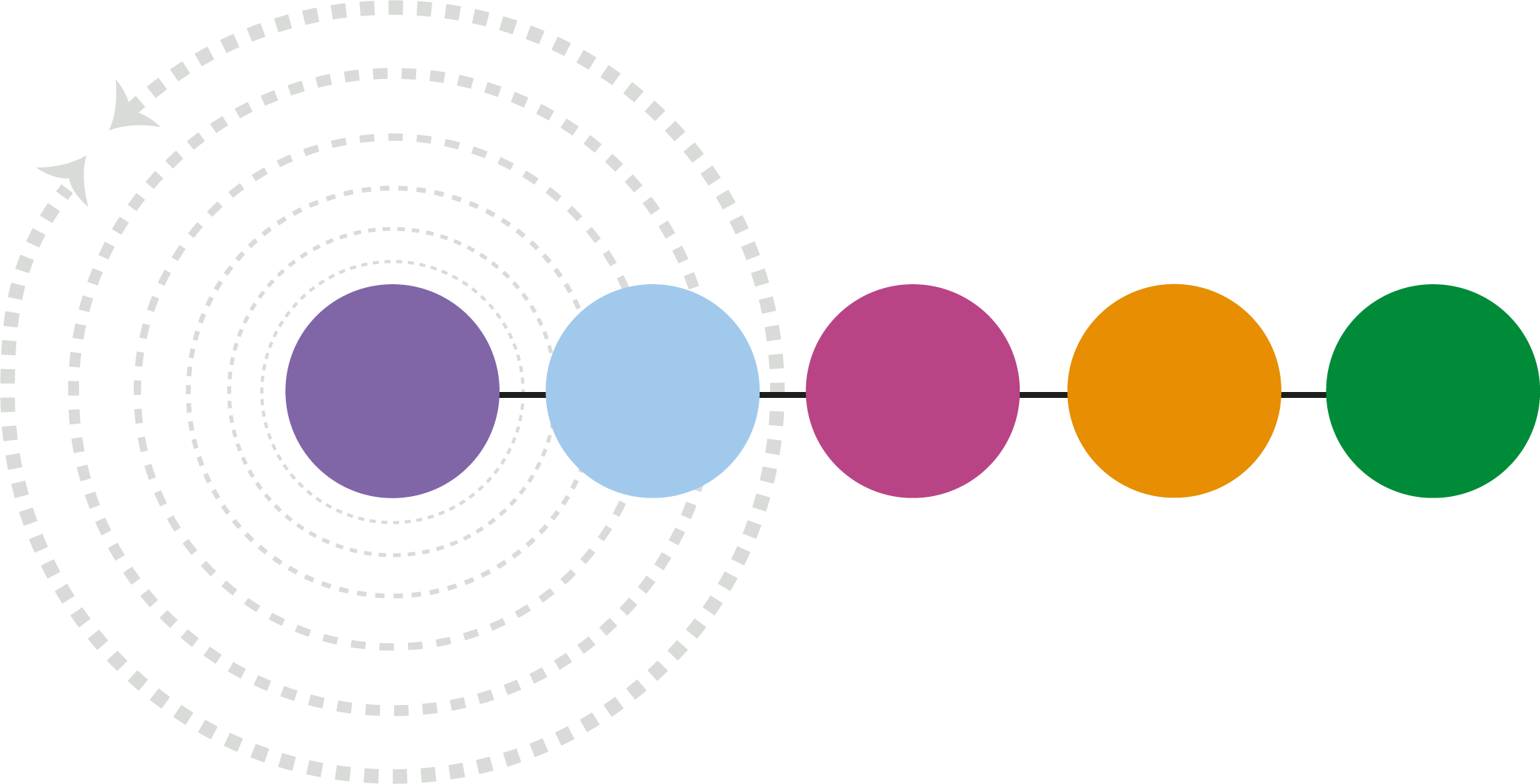 Orbital Paths Vector Illustration