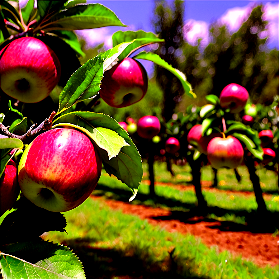 Organic Apple Orchard PNG dic PNG with transparent background