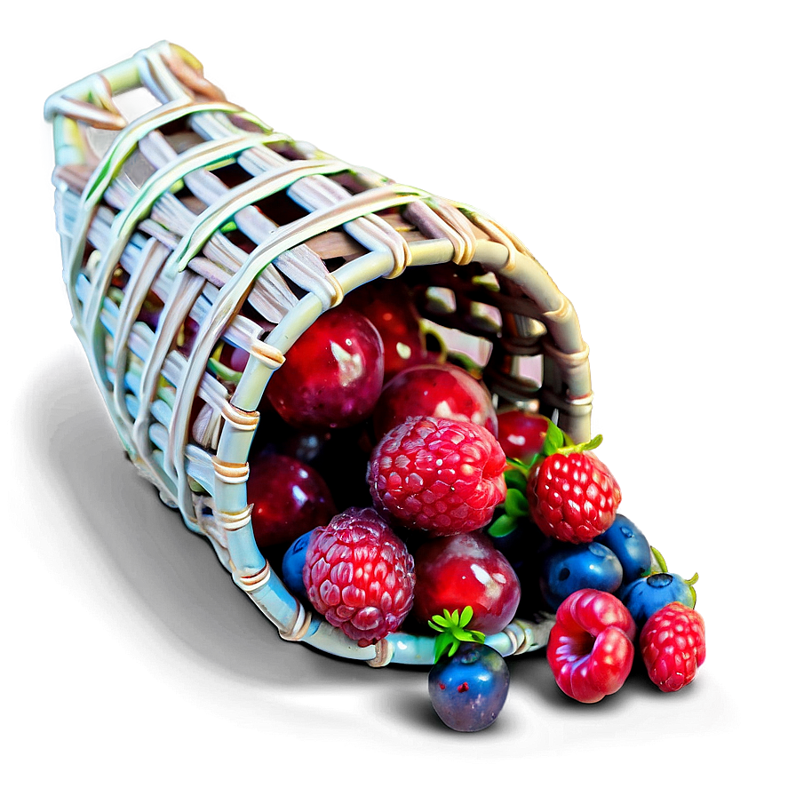 Organic Berries Basket PNG 06122024 PNG with transparent background