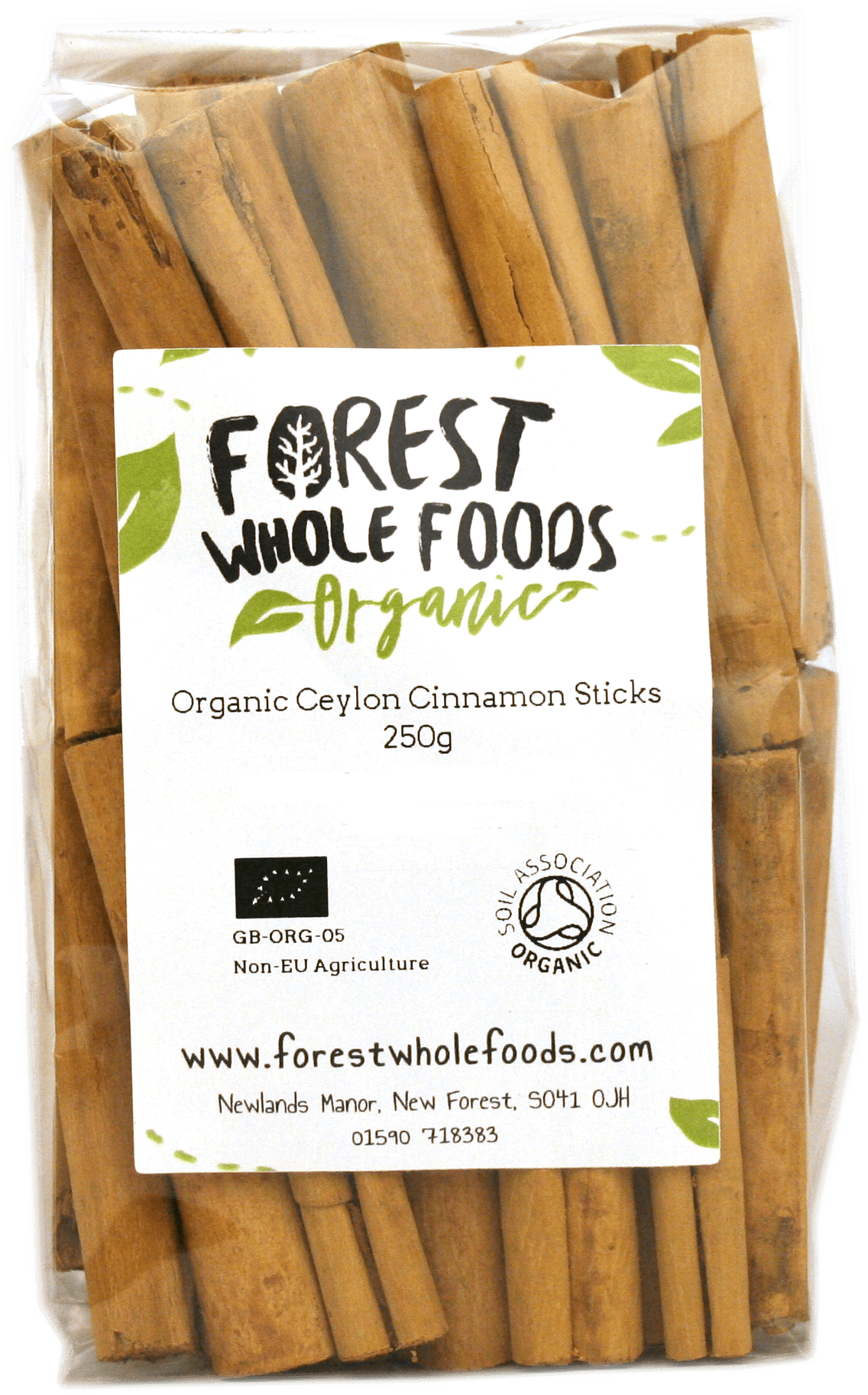 Organic Ceylon Cinnamon Sticks250g Packaging