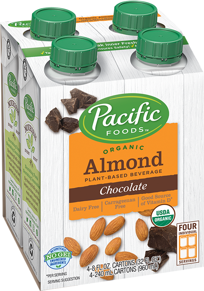 Pacific Foods Almond Chocolate Milk, HD Png Download PNG with transparent background