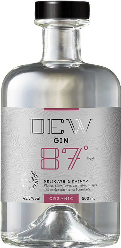 Organic D E W Gin Bottle