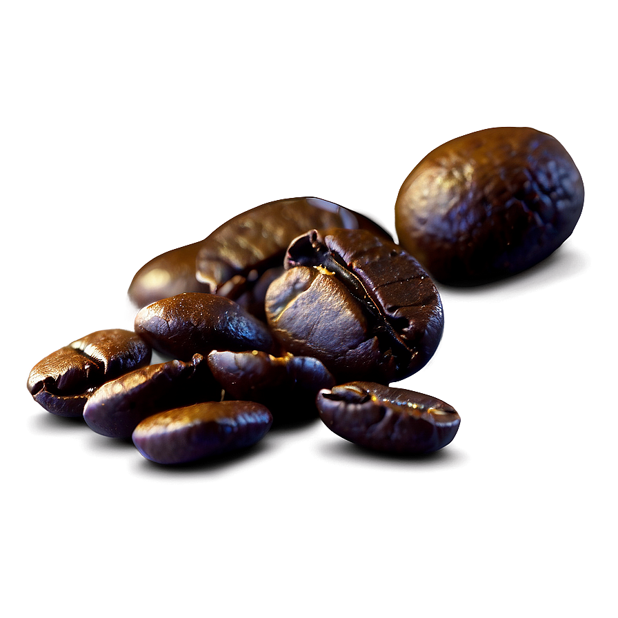 Organic Fair Trade Coffee Beans PNG twq50 PNG with transparent background