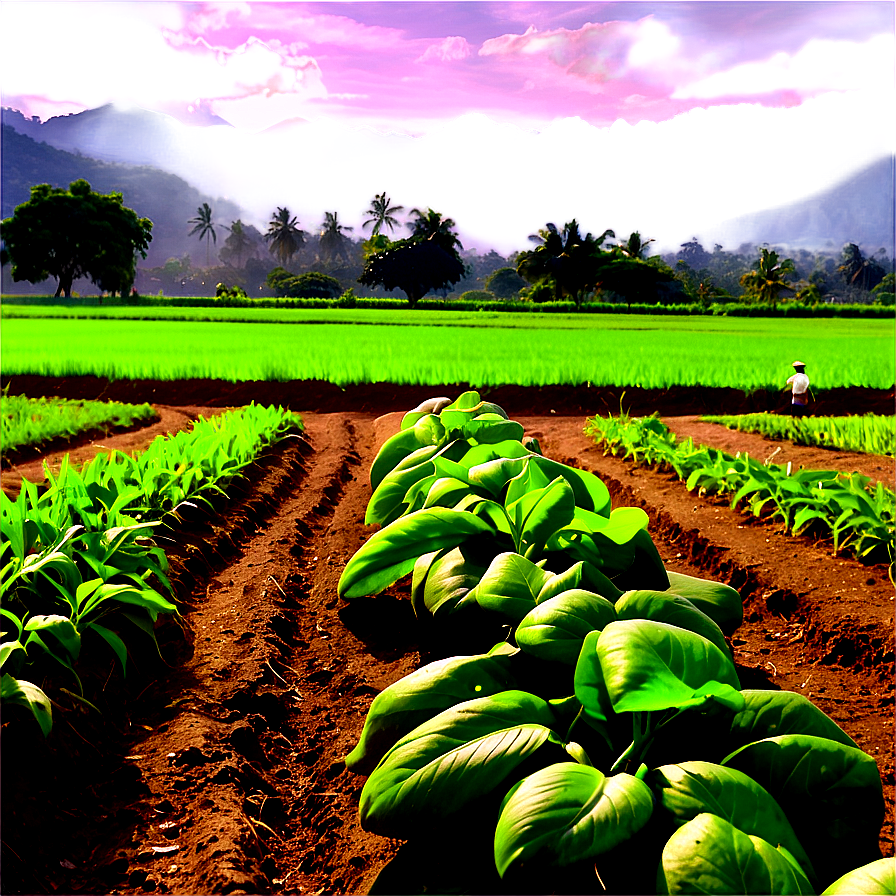 Organic Farming Field PNG mof PNG image with a transparent background, free high-resolution download