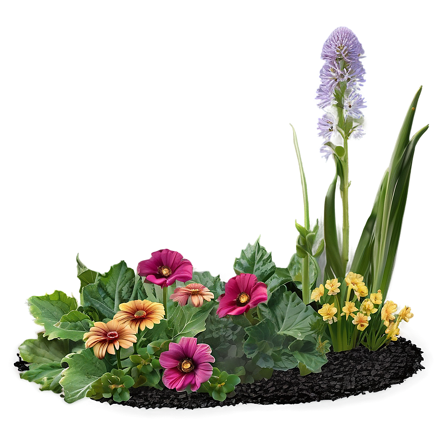 Organic Flower Bed Png Xqp