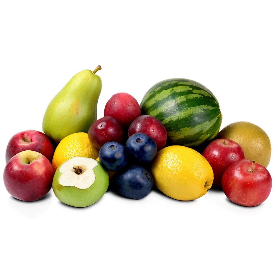 Organic Fruit Variety Png Xry