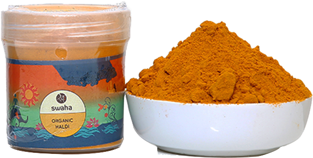 Organic Haldi Powderand Packaging