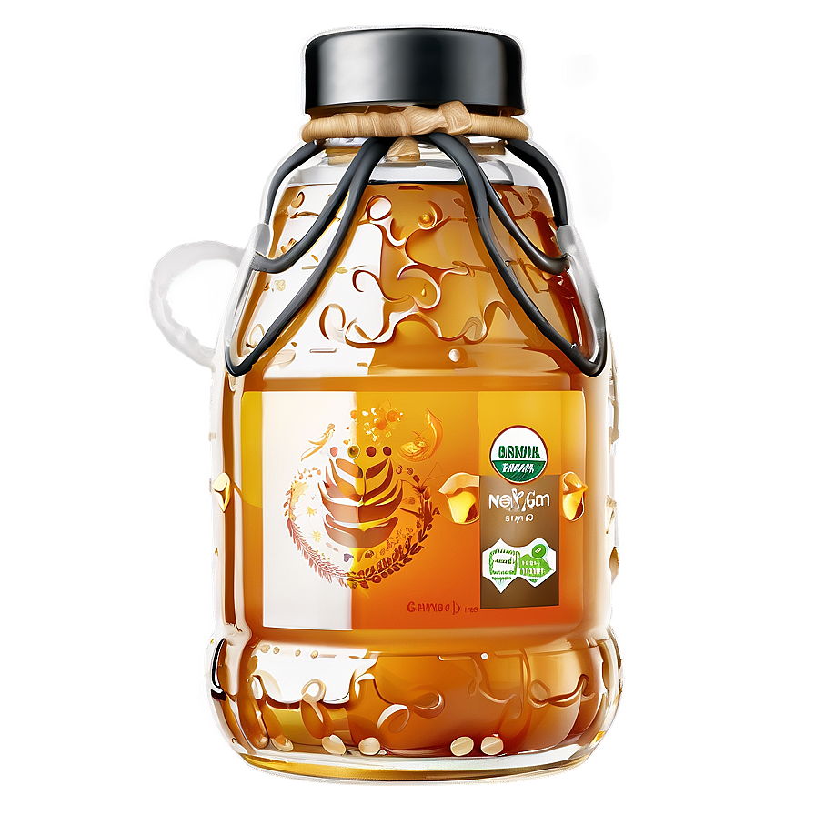 Organic Honey Jar PNG jav PNG with transparent background