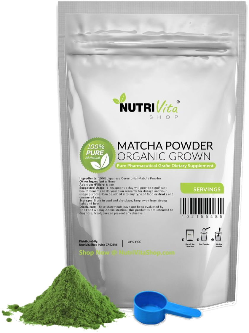 Organic Matcha Powder Supplement Packaging