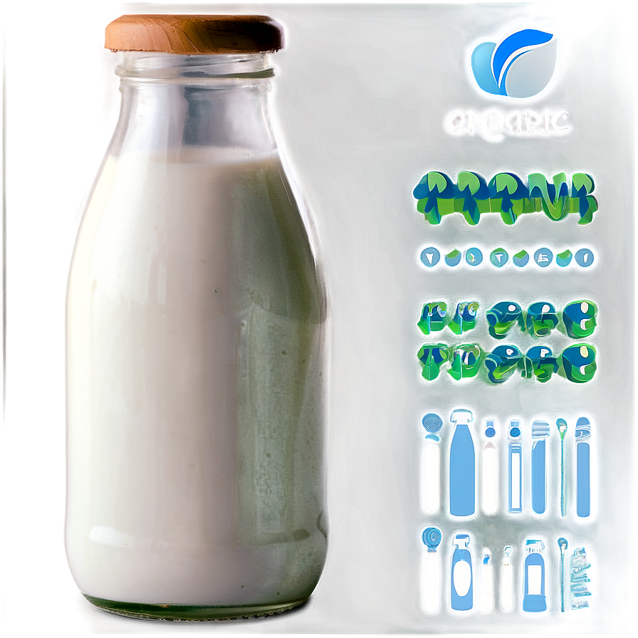 Organic Milk Bottle PNG hur10 PNG image with a transparent background, free high-resolution download