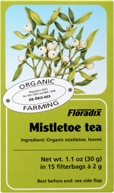Mistletoe Herbal Tea 15 Bags PNG with transparent background