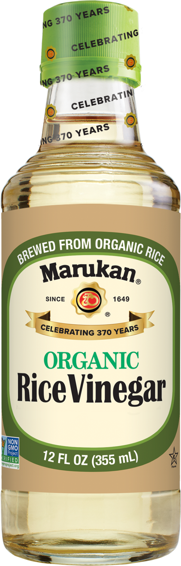 Organic Rice Vinegar Bottle Marukan PNG with transparent background