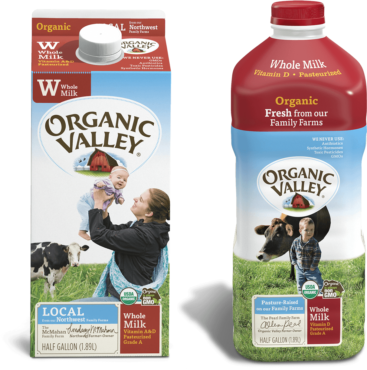 Organic Valley Milk Cartons