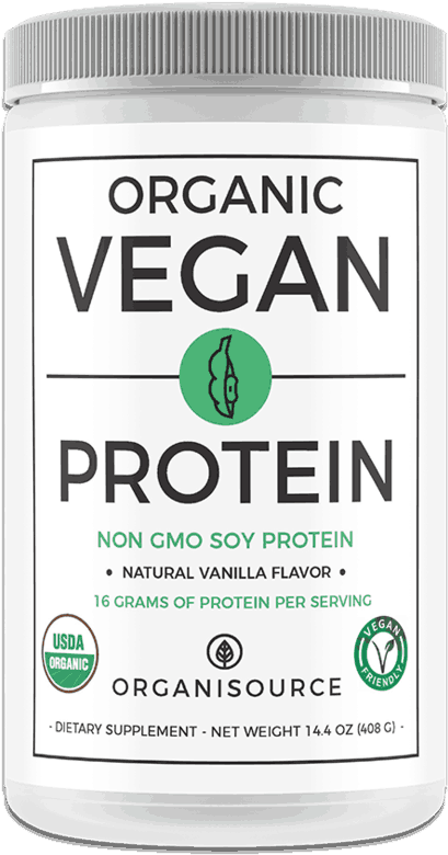 Organic Vegan Protein Supplement Container