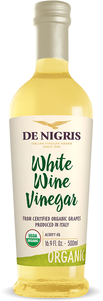 Organic White Wine Vinegar Bottle PNG image with a transparent background, free high-resolution download
