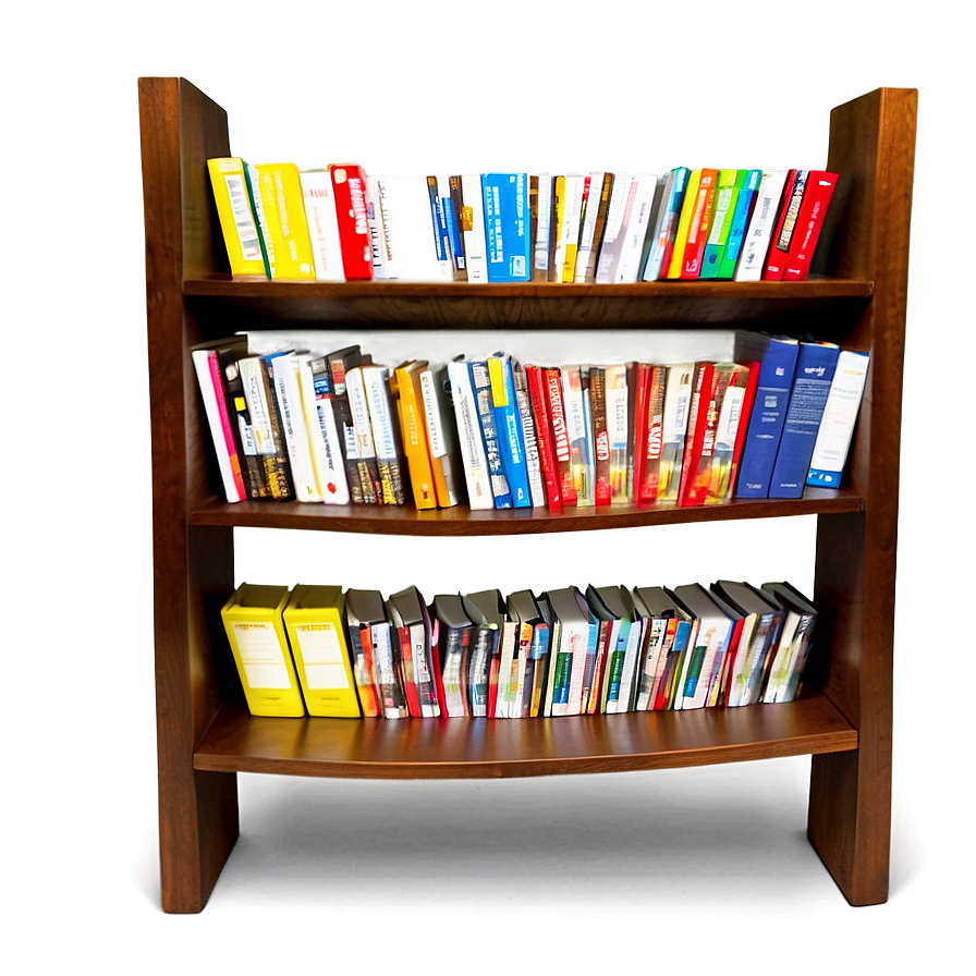 Organized Bookshelf Display Png 50