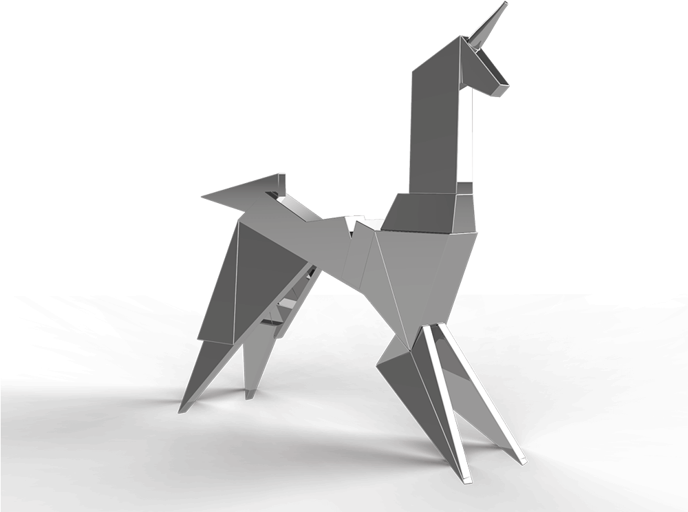 Transparent Gold Unicorn Png - Origami, Png Download PNG image with a transparent background, free high-resolution download
