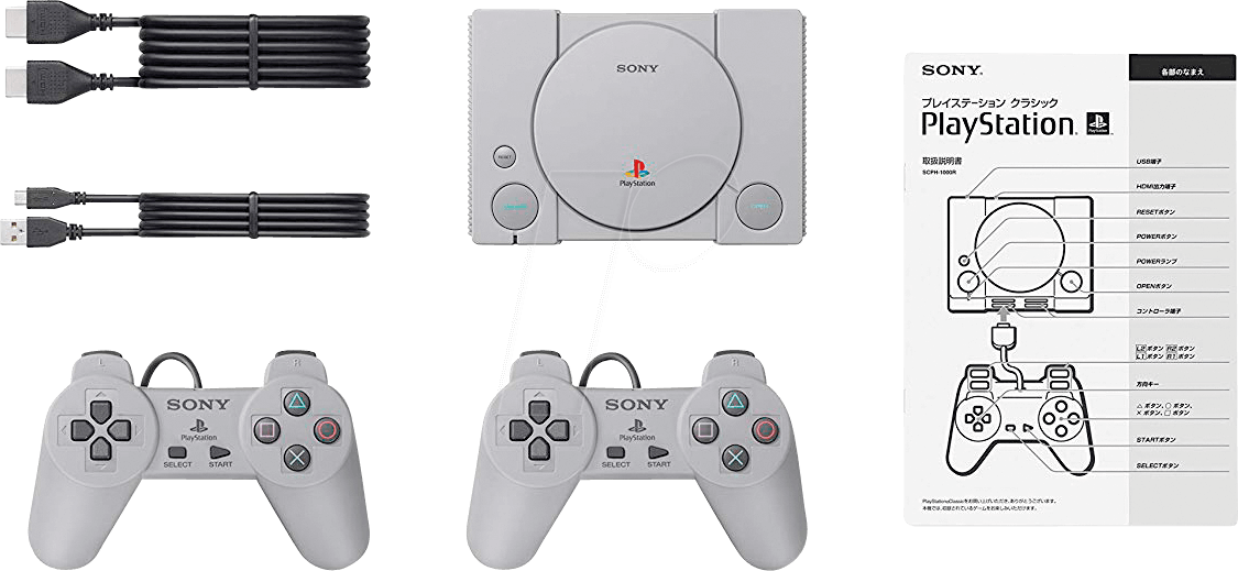 Sony Playstation Classic Sony Scph-1000r - Sony Playstation Classic, HD Png Download PNG with transparent background