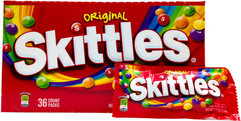 Original Skittles Packaging Display