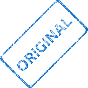 Original Stamp Blue Texture PNG with transparent background