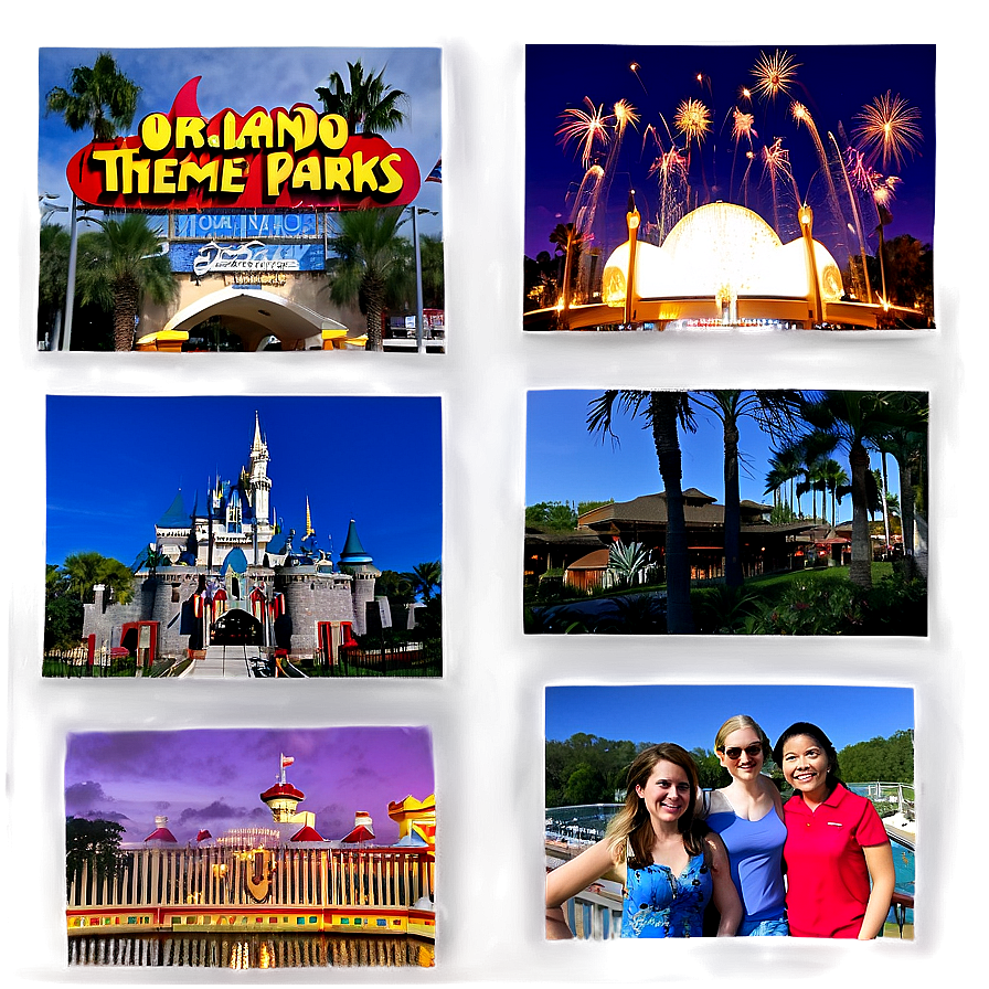 Orlando Theme Parks Collage Png 06252024