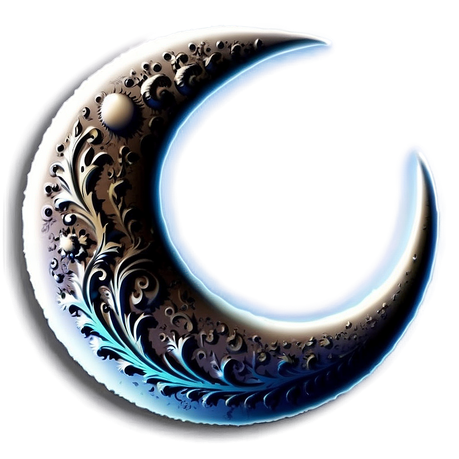 Ornamental Crescent Moon Png Xdg72