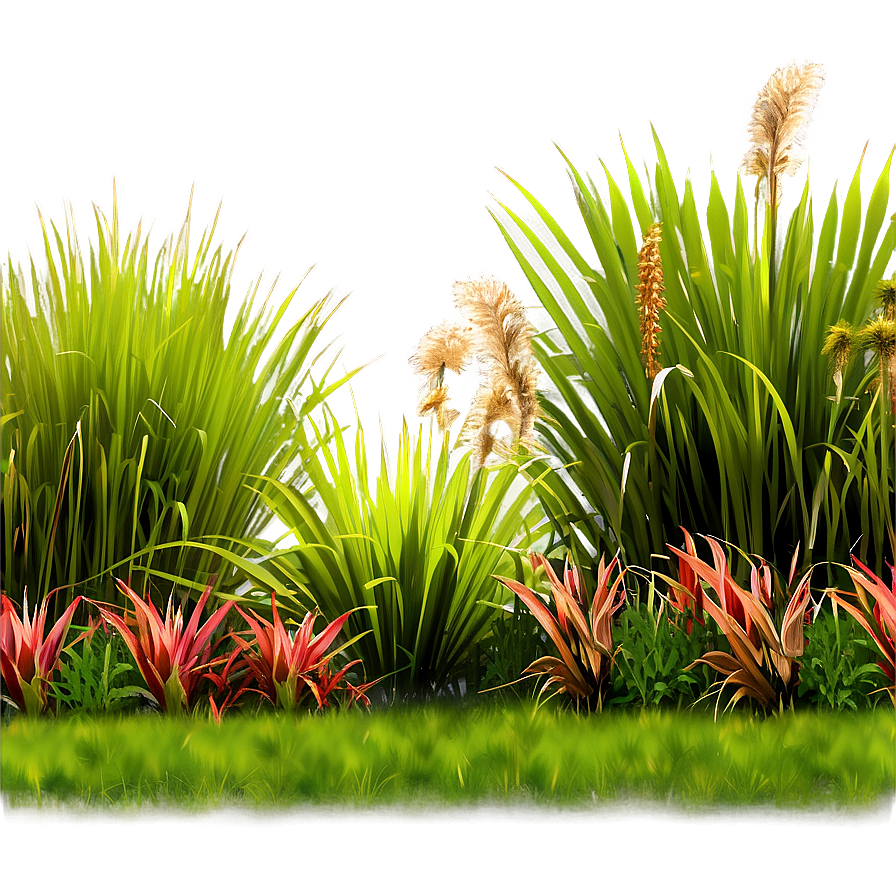 Ornamental Grass Border Png Qeo