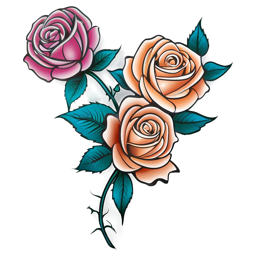 Ornamental Rose Tattoo Image Png Oml59