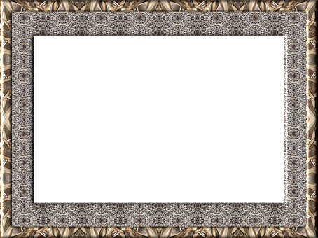 Ornate Antique Frame Design PNG with transparent background