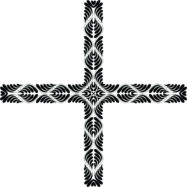 Ornate Black Cross Design