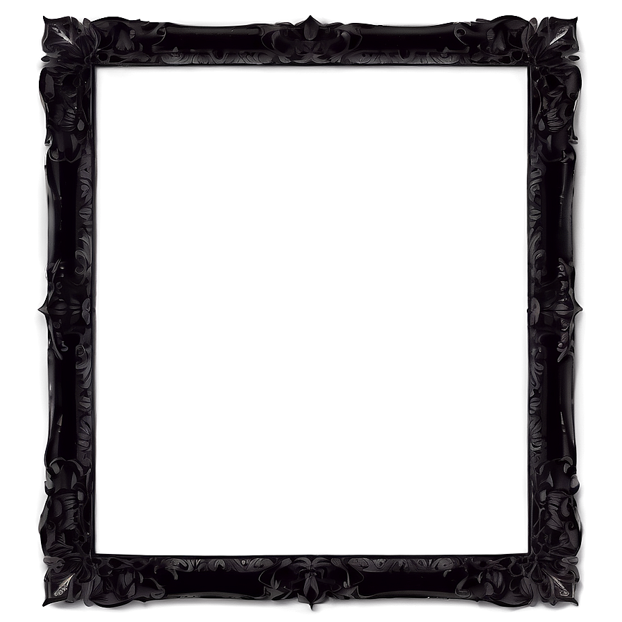 Ornate Black Frame Png 05252024