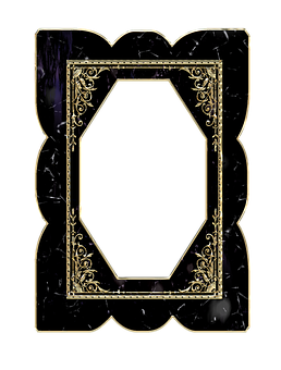 Ornate Black Gold Frame